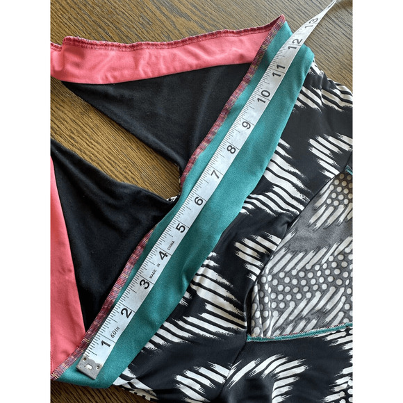 Autumn Teneyl Halter Dress Black and White Geometric Sz M - Picture 9 of 14